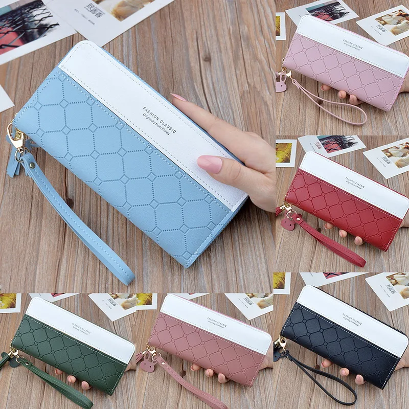 

Women Wallets Fashion Lady Wristlet Handbags Long Money Bag Zipper Coin Purse Cards ID Holder Clutch Woman Wallet Burse Notecase
