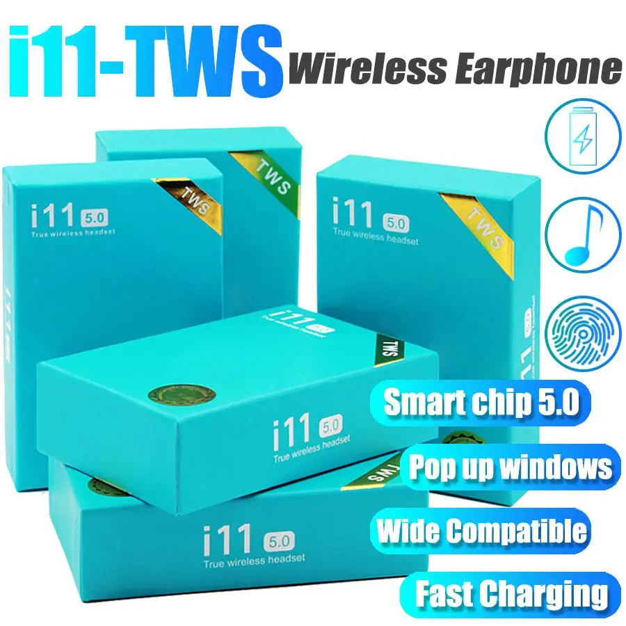 

i11 TWS Earphone Wireless Touch Control Pop-up Window Mini Earphones True Stereo Sport Earphones EarBuds PK i7S i9s i12 i14 TWS