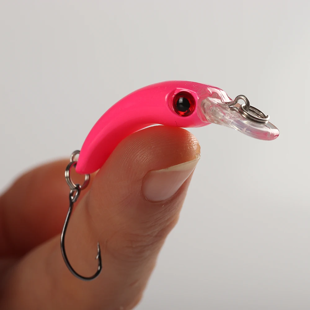 New Mini Minnow Fishing Lure 1.3g 40mm Artificial Hard Bait Sharp Hook Crankbait Wobblers Trout Pike Bass Tackle