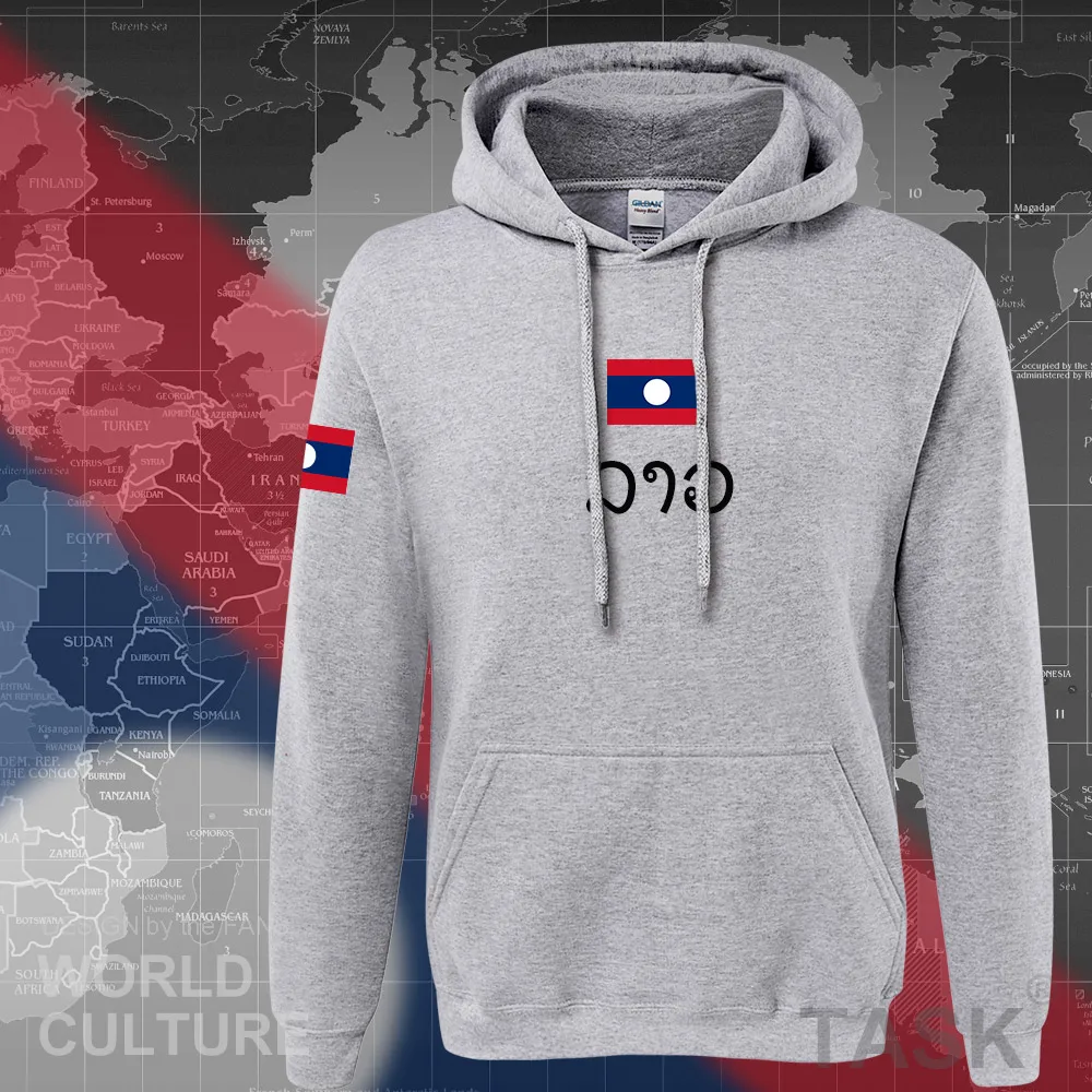 

2021 Laos hoodie men sweatshirt sweat new hip hop streetwear tracksuit nation footballer country flag new Tops Laotian Lao