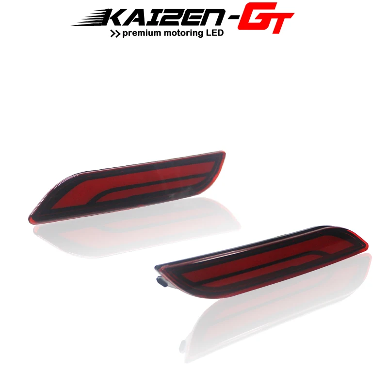 

2PCS Smoked /Red Lens Full LED Rear Fog Lamps Bumper Reflector Tail & Brake Stop & Turn Signal Lights For 2018-up Toyota Camry