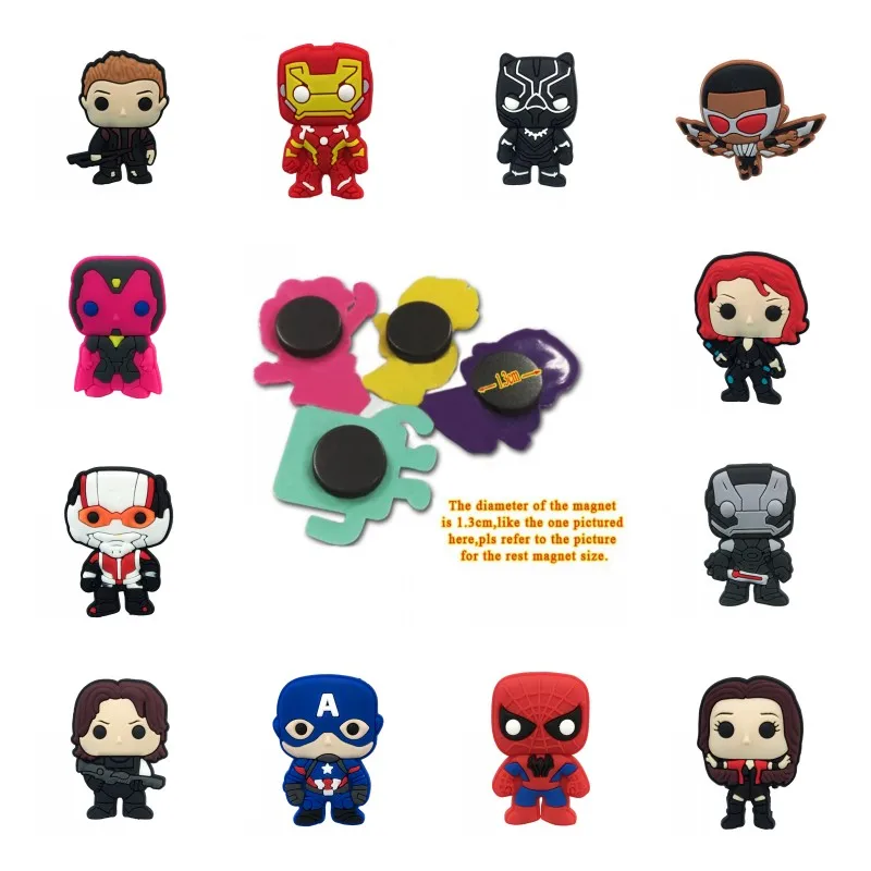 8 шт. Marvel Мститель пвх магниты на холодильник экшн-фигурка магнитная наклейка домашний декор магнит на холодильник детские игрушки вечерние подарки