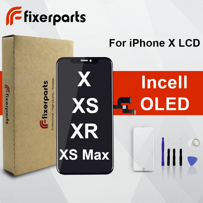 Класс AAA Oled Amoled lcd для iphone X XS дисплей сенсорный экран дигитайзер Замена полная сборка для iphone x lcd с подарком