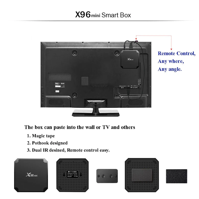 ТВ-приставка X96 Mini 2 + 16 ГБ Android 7.1.2 Wi-Fi 4 ГГц S905W ядра 4K | Электроника