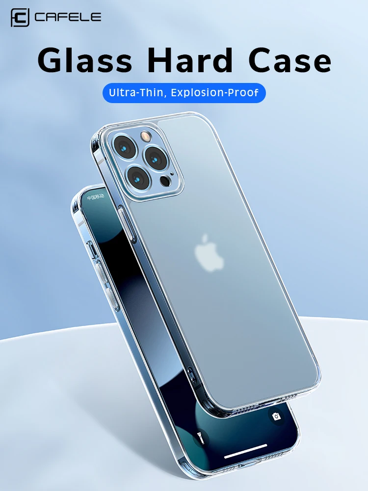 Чехол Cafele для сотового телефона iPhone 13 12 Pro Max чехол смартфона из твердого стекла
