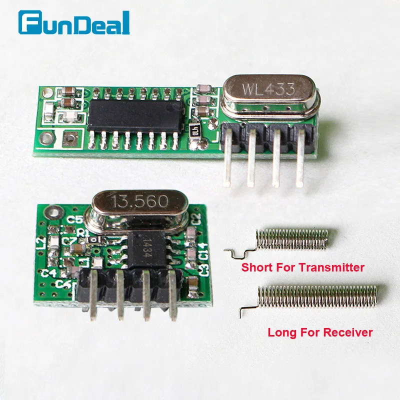 433 МГц беспроводной Супергетеродинный приемник и передатчик Комплект с антенной