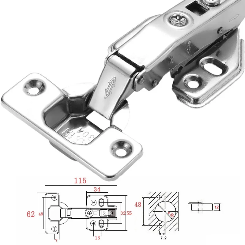 Буферные петли из нержавеющей стали для шкафа двери мебельные фитинги фурнитура