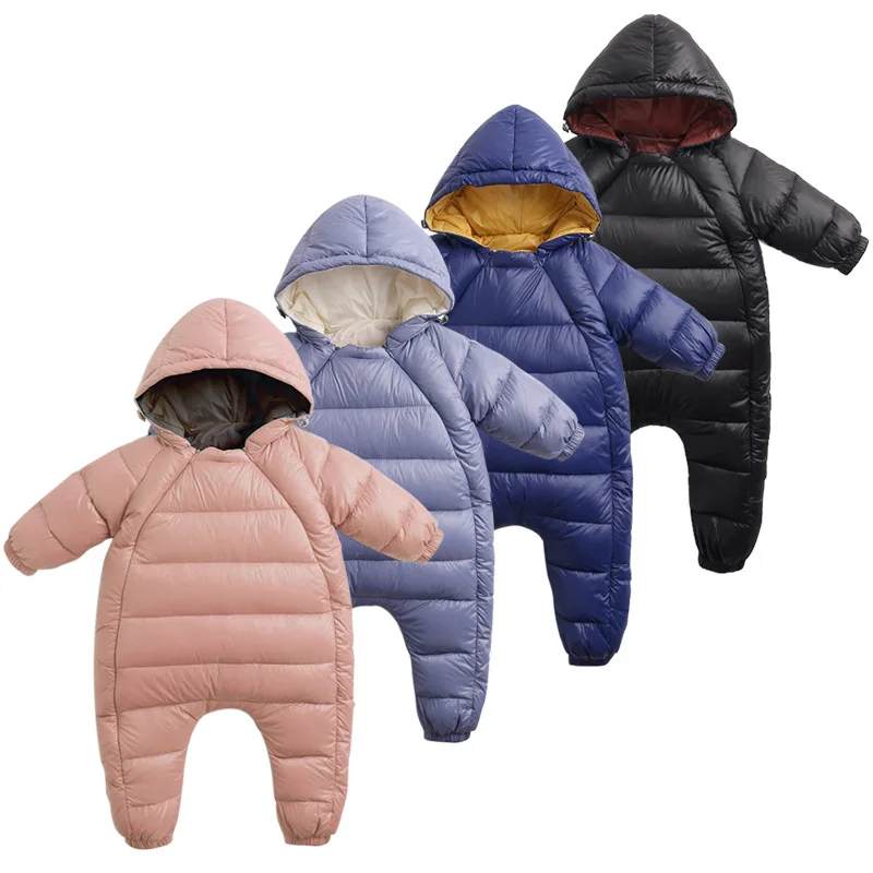 Зимний хлопковый Пуховый комбинезон для малышей детская одежда альпинизма
