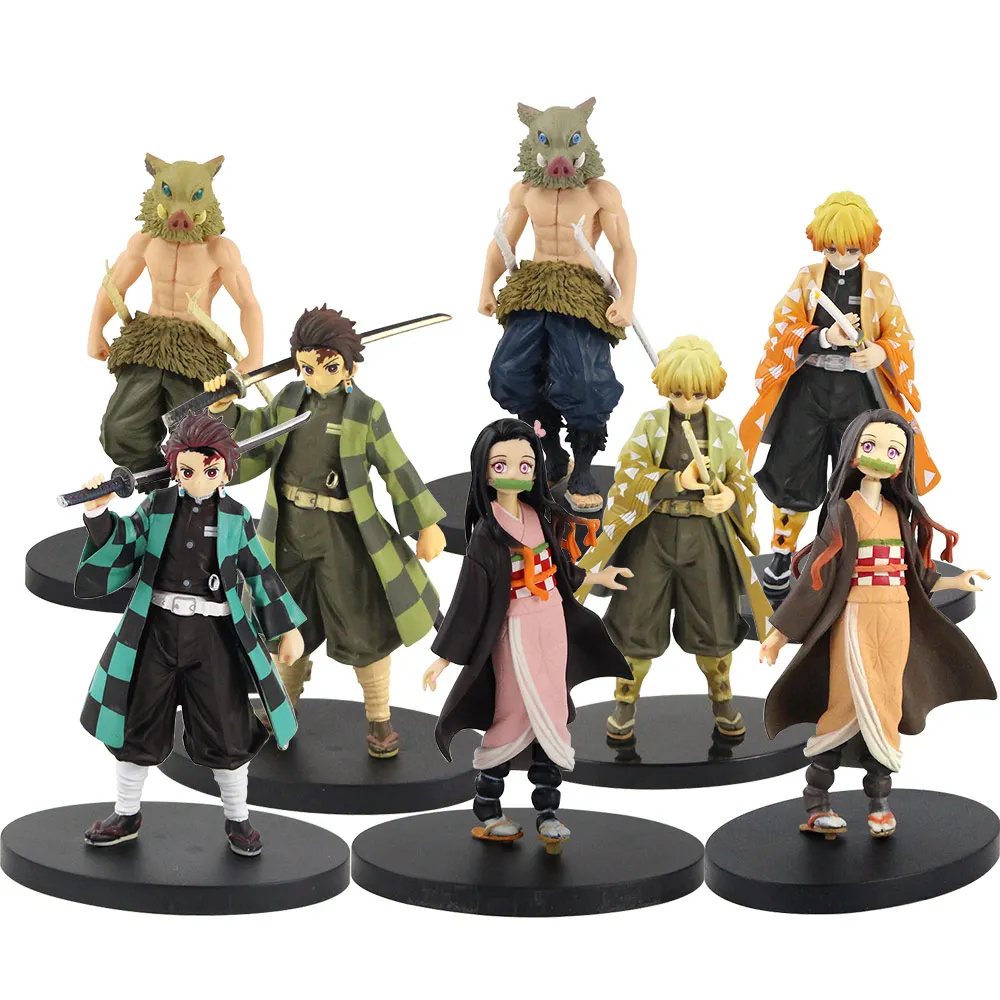 Экшн-фигурка рассекающая демонов Tanjirou Kamado Nezuko Agatsuma Zenitsu Hashibira Inosuke Tomioka Giyuu