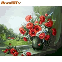 ruopoty frame diy flowers painting by numbers picture canvas by numbers modern abstract handpainted oil painting for home