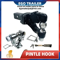 egotrailer pintle hook mounting plate for 2 receiver hitch adapter mount with pin lock 2 ball trailer parts