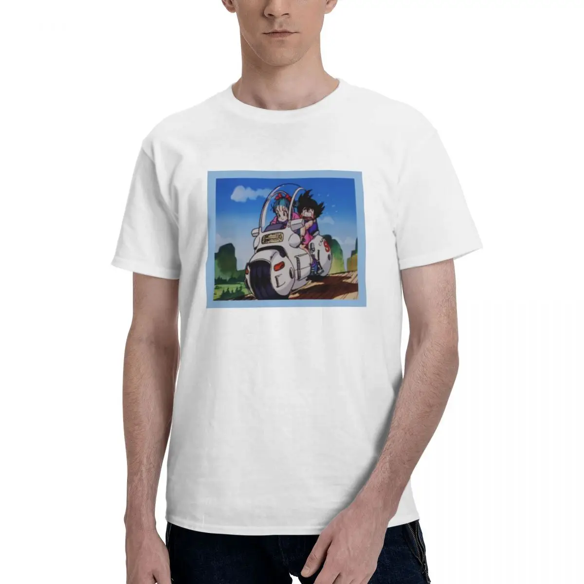 

Футболка мужская с коротким рукавом, хлопковая рубашка с вырезом под горло, с принтом Драконий жемчуг Зет, с надписью «Bulma And Kid»