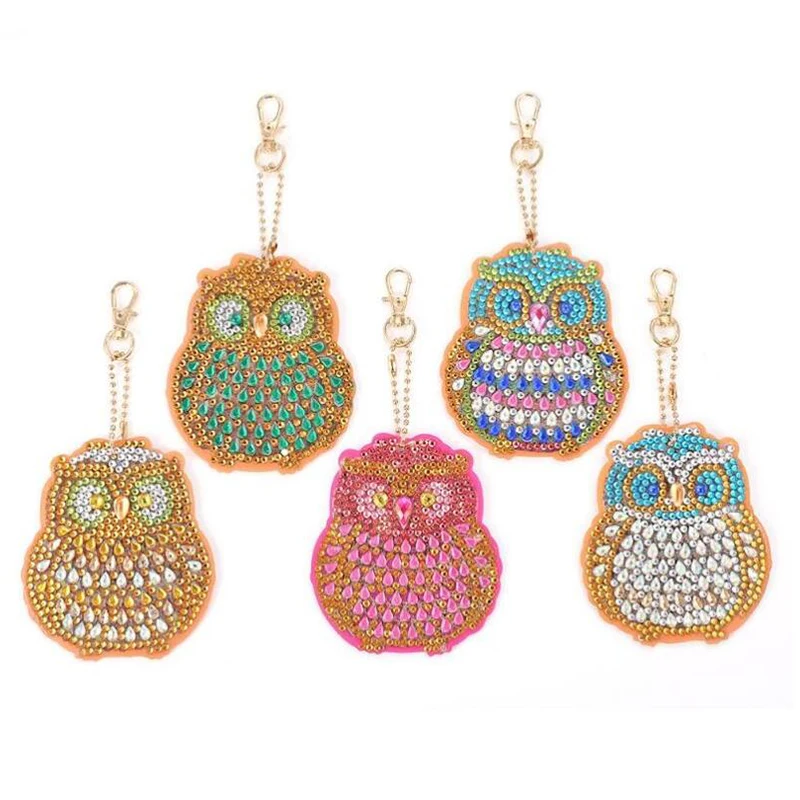 Животное Сова DIY полная дрель специальная форма алмазная картина брелок вышивка