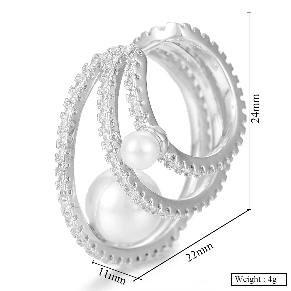 

missvikki 1 PC Brand Fashion Pearl Ear Cuff Earring for Bridal Wedding Engagement Women Girl Charm Jewelry Stage Show Party Gift