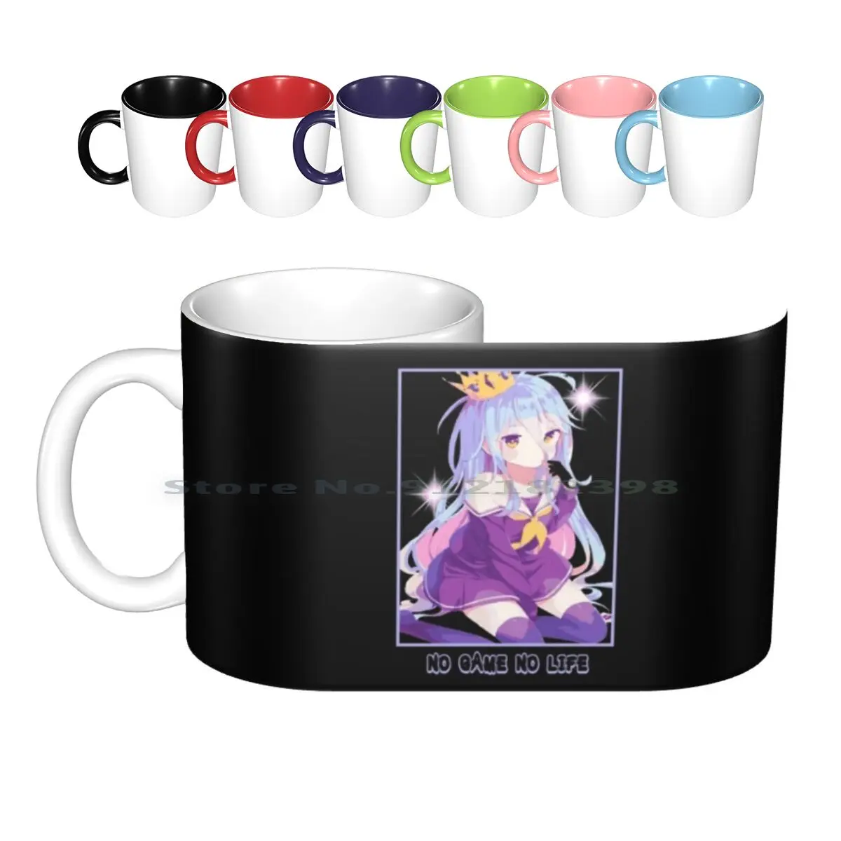 

Симпатичные Аниме керамические кружки, кофейные чашки, Кружка для молока и чая, кружка без игры, без жизни, Sora Shiro Dola Riku, игра человечество