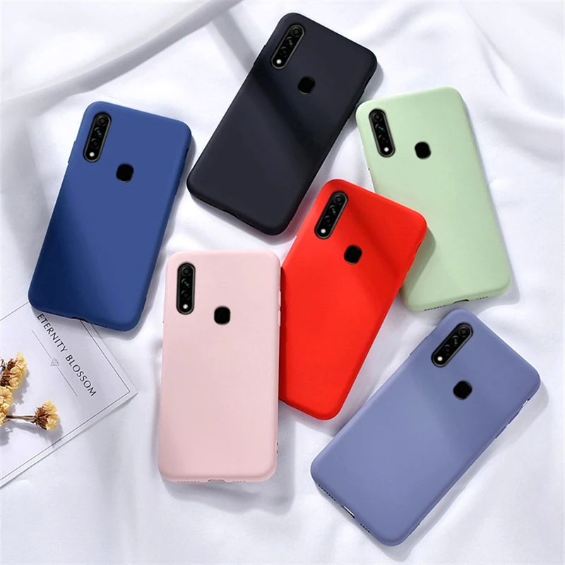 Для OPPO A31 2020 чехол из резиновой кожи жидкий силиконовый противоударный мягкий для