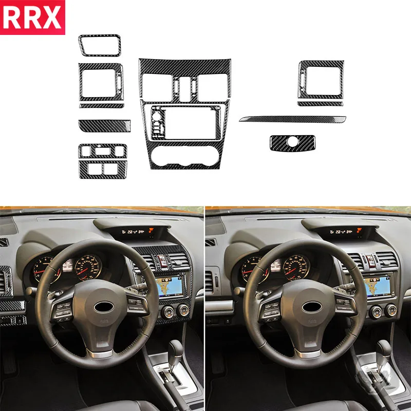 

RRX for Subaru Impreza XV Crosstrek 2012 2013 2014 Carbon Fiber Dashboard Central Control Interior Trim Sticker Car Accessories