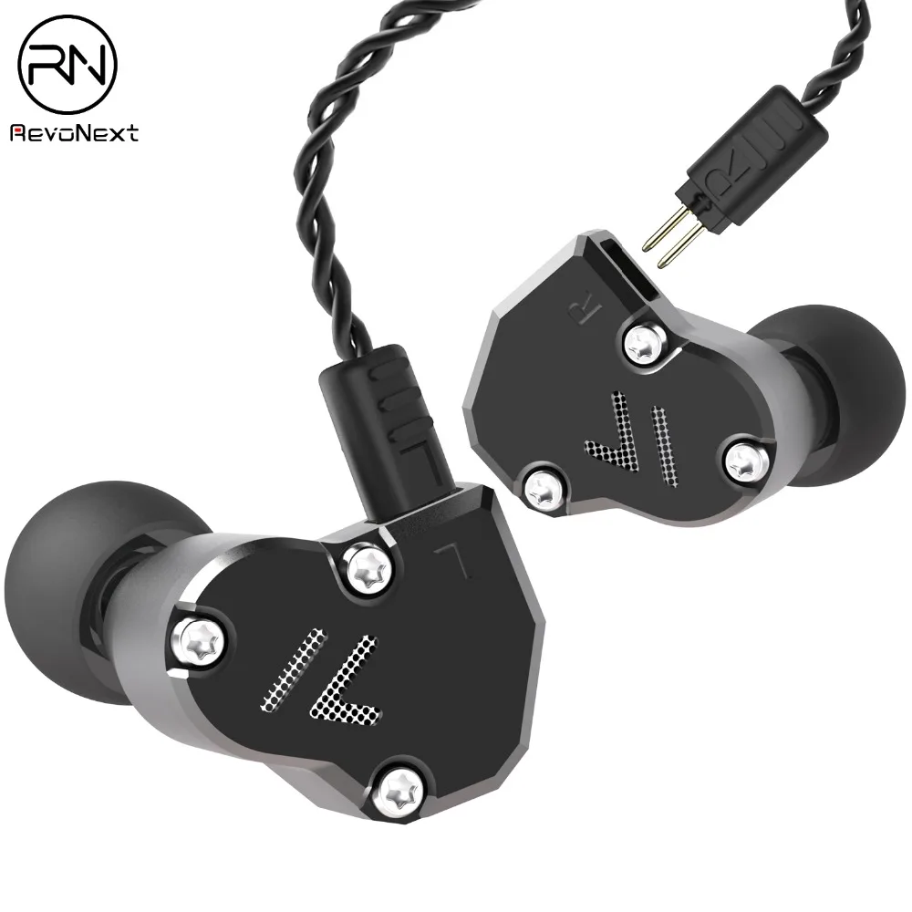 Гибридные Внутриканальные наушники Revonext QT2s 2DD + 1BA Hi Fi DJ монитор спортивные для
