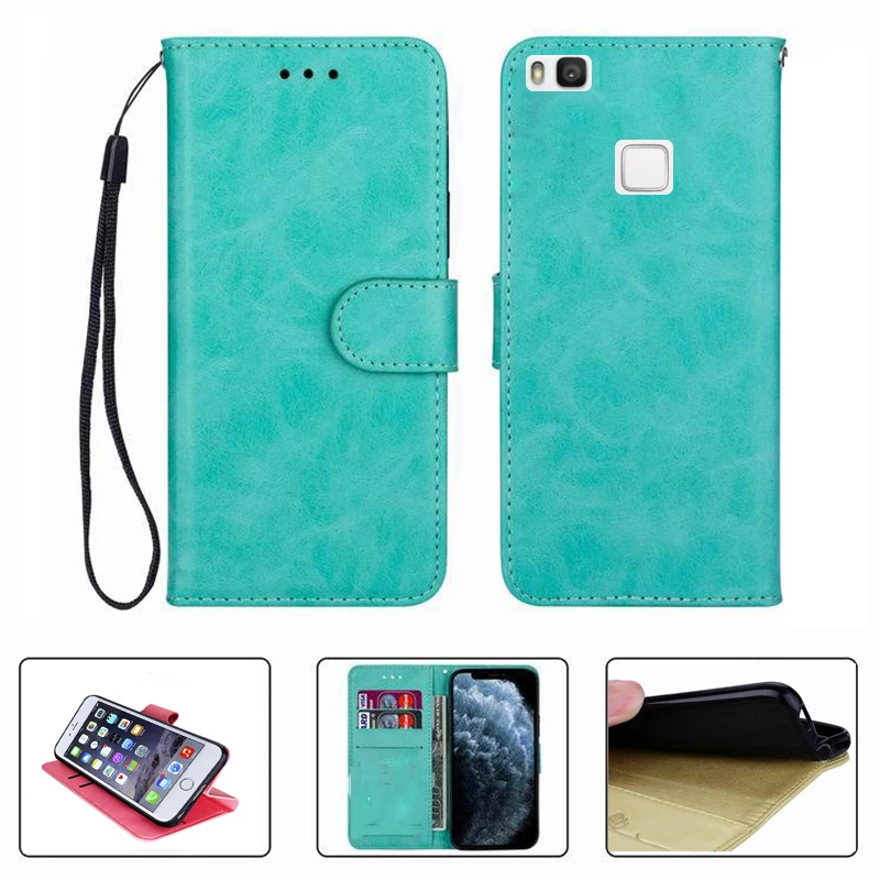 For Huawei P9 G9 Lite VNS-L22 L23 L53 L62 Huawei P9lite Wallet Case Flip Leather Phone Shell Protective Anti-fall Cover Funda