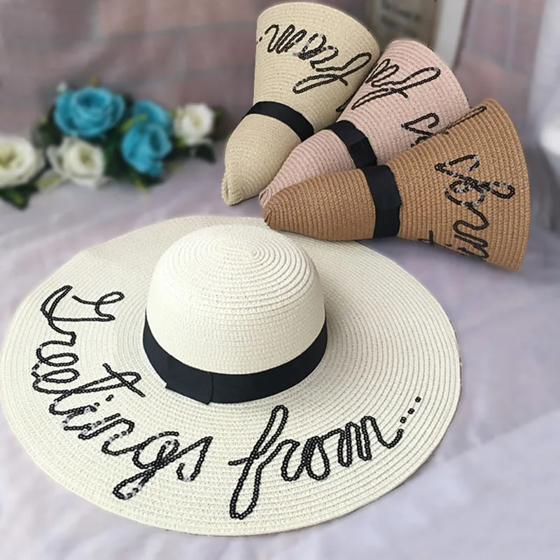 

021 Fashion Seaside Sun Visor Hat Female Summer Sun Hat For Women large Brimmed Straw Sun Hat Folding Beach Girls fashion cap