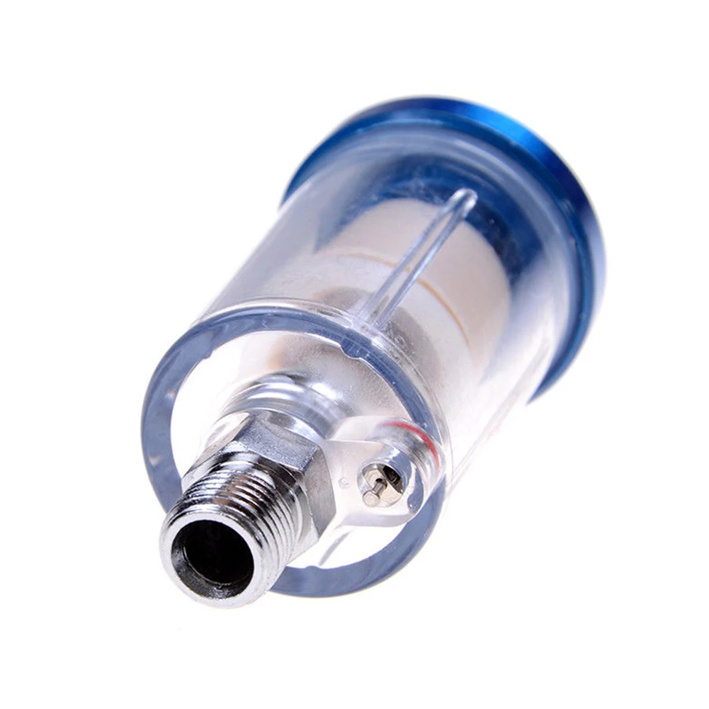 

Plastic Air Line 1/4" Sprayer Air Filter Mini Clear Painting Moisture Tool Water Trap