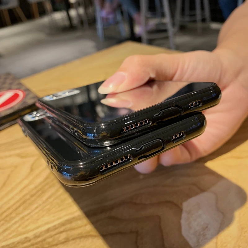 Блестящий черный зеркальный Мягкий силиконовый чехол из ТПУ с блестящим