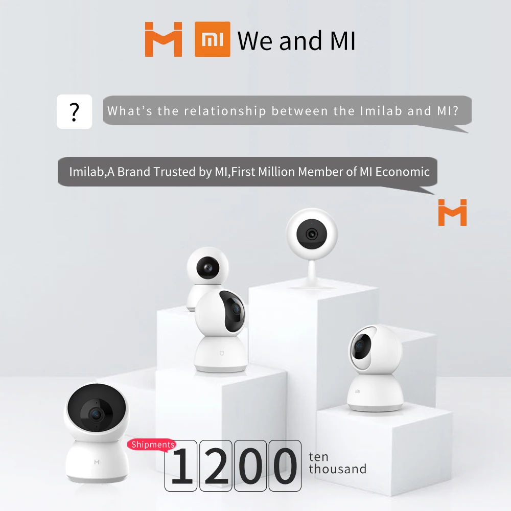 Xiaomi imilab смарт-камера Веб-камера A1 2K 1296P HD Wifi панорамирование наклона ночное