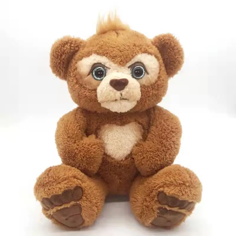 

25cm Curious Bear Plush Toy Kawaii Teddy Bear Plushie Doll Animal Music Bear Pillow Stuffed Toys for Children Birthday Gifts