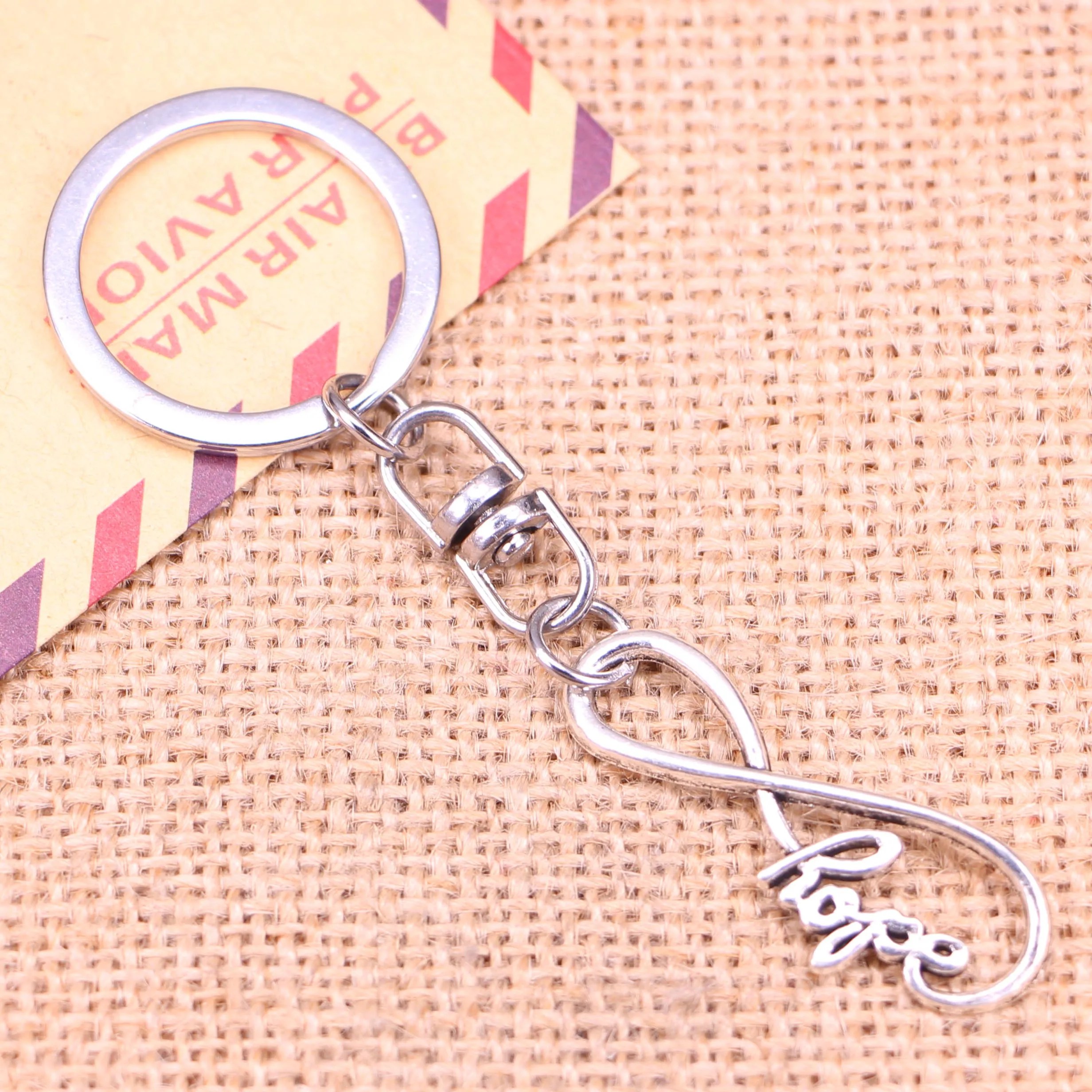 Новинка модный брелок 39x15 мм символ бесконечности Подвески надежды самодельные