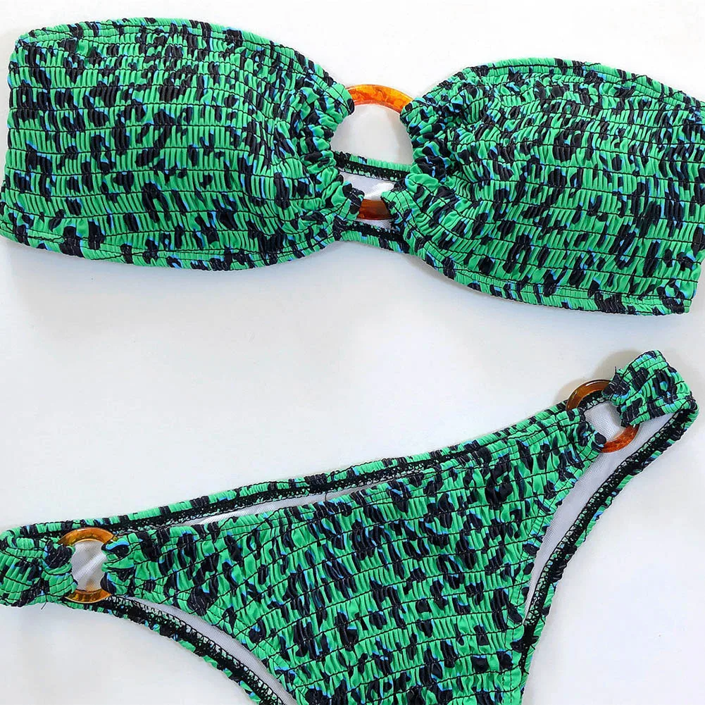 

Hot Women Bandeau Bikini Swimsuits Off Shoulder High Waist Bathing Suit High Cut Swimsuits MVI-ing