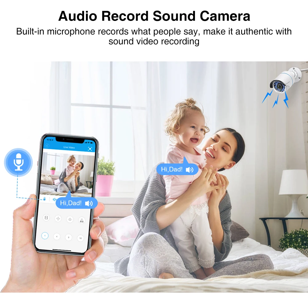 Камера Наружного видеонаблюдения Techage инфракрасная камера безопасности 8