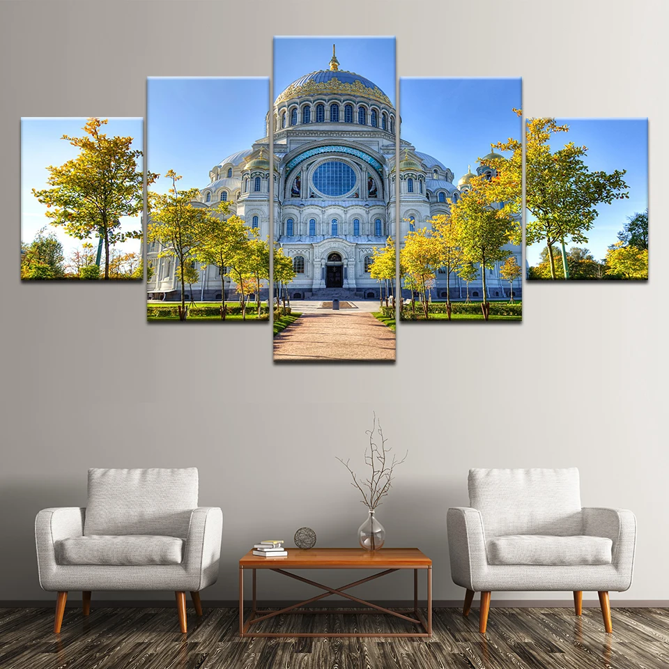 5PcsLiving номер дома стены современного искусства Декор холст плакат Архитектура