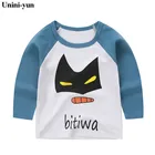 Детская одежда, футболка с длинными рукавами и круглым вырезом для мальчиков, модные милые рубашки для мальчиков с героями мультфильмов, 18M24M, хлопковая одежда для маленьких мальчиков