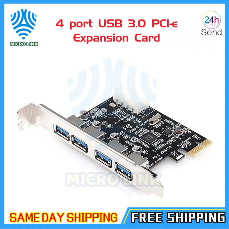 4 порта USB 3 0 расширения PCI e карта express PCIe hub адаптер портовый USB3.0 контроллер