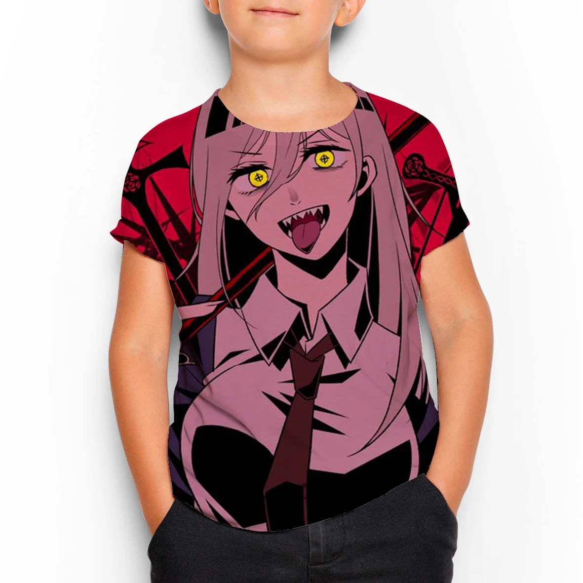 

Anime Chainsaw Man 3D Print Kids Oversized T-shirt Short Sleeve Pullover Tops Boy Girl T Shirts Summer 2021 Children's Clothing