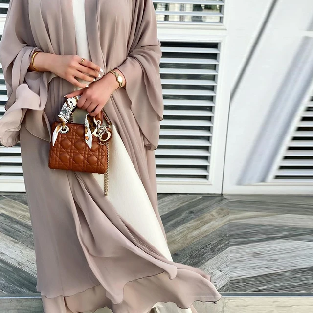 Abaya Muslim Long Dress for Women Crepe Ramadan Eid Loose Islamic Clothing  Prayer Dresses Hijab Robe Dubai Turkish Modest Kaftan
