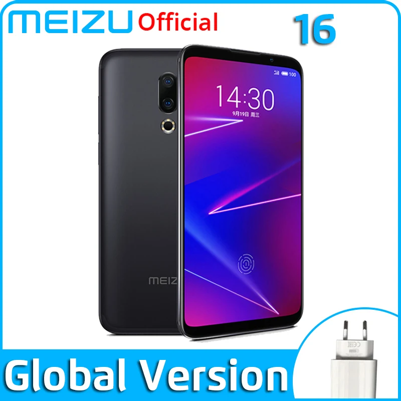 Смартфон Meizu 16 глобальная версия 6+64/128 Гб процессор Snapdragon 710 экран 6.0''