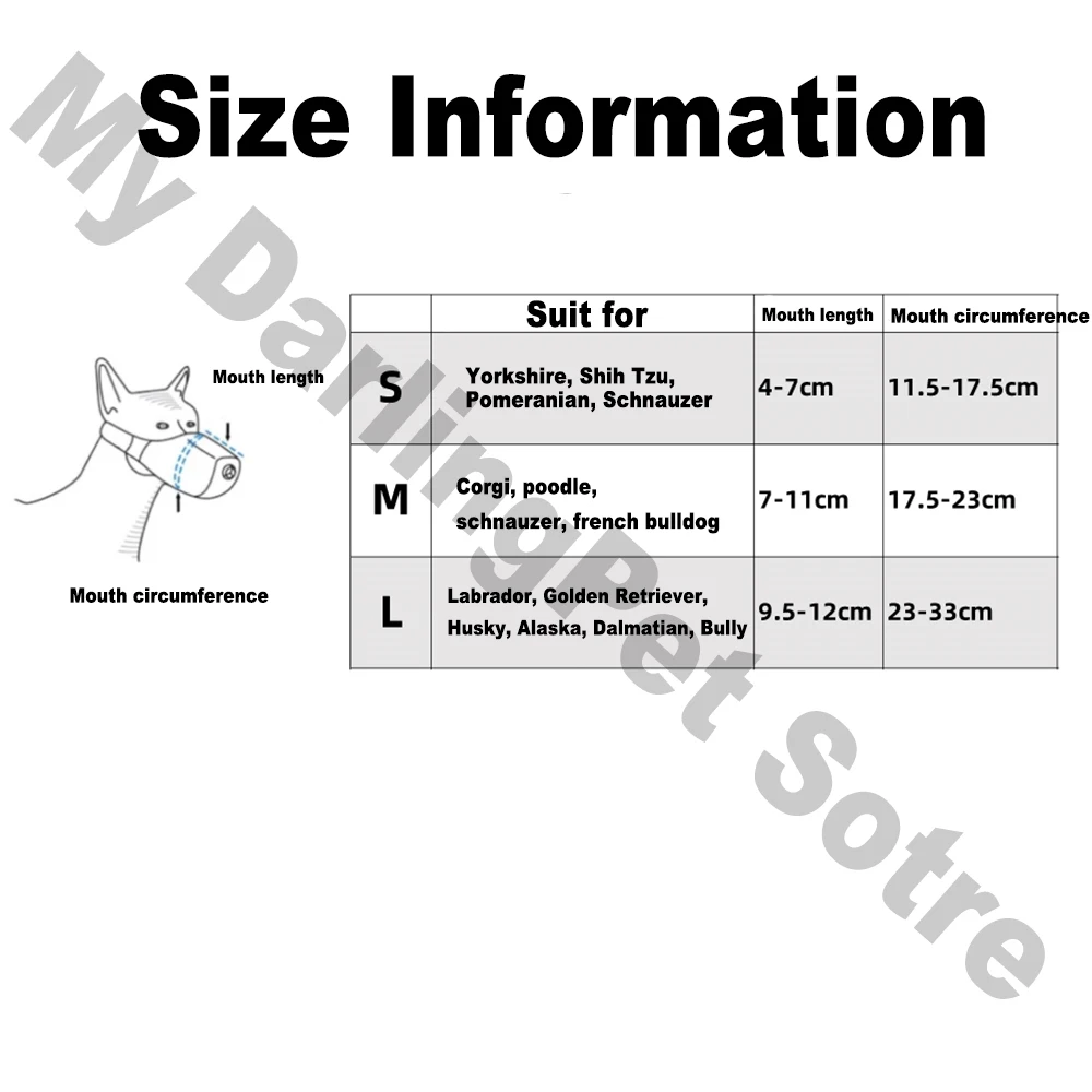 Заменяемая фильтрующая маска для собак Respirator Anti Dust PM2.5 Puppy Guard Mask Large Small Protective Muzzle.