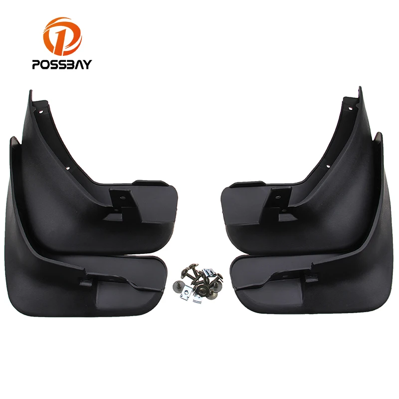 Posbay 4 шт Высокое качество TPE + PP передние и задние брызговики подходят Renault Fluence 2009