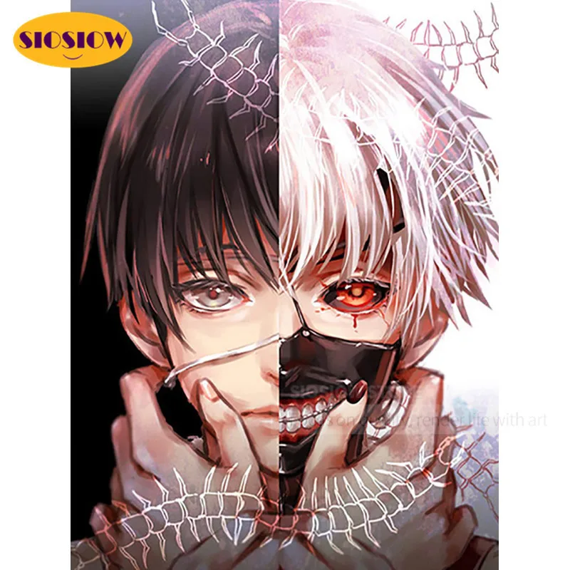 Алмазная живопись 5D сделай сам Постер аниме Токийский Гуль вышивка крестиком