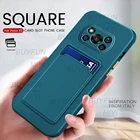 Мягкий чехол-кошелек для pocco poco poko little x 3x3 pro nfc, цветной, с отделением для карт