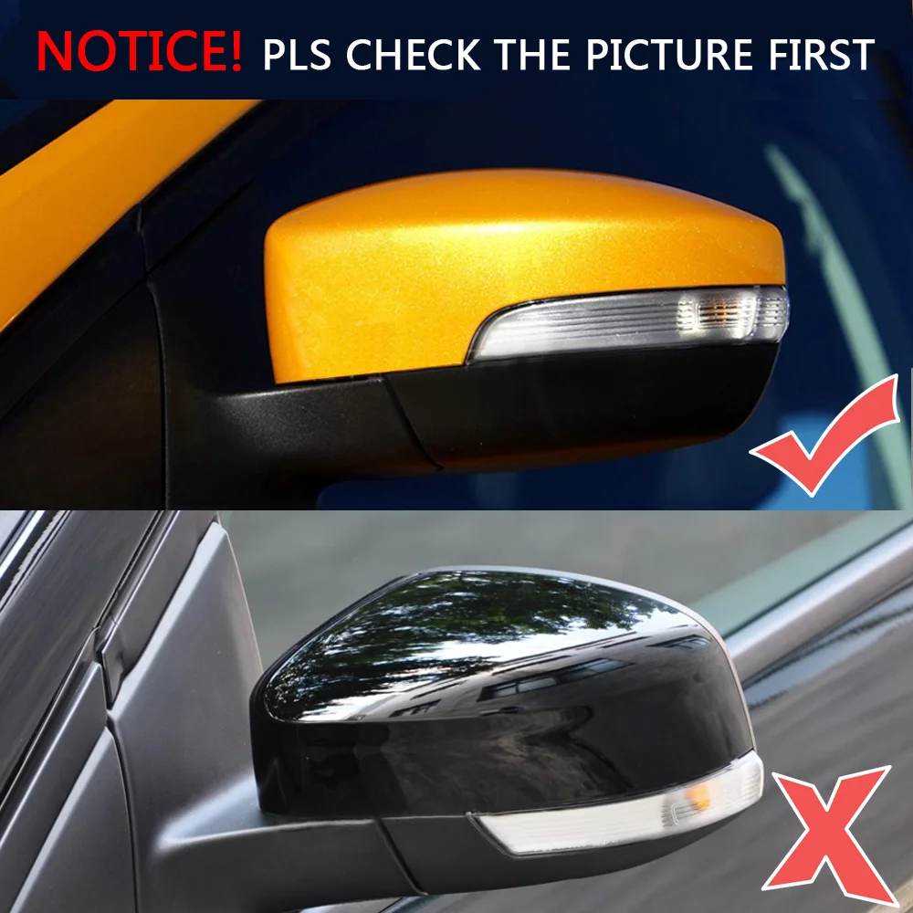

2pcs Dynamic Blinker Led Turn Signal Lights Smoked Flowing Mirror Light Indicator For Ford Kuga Ecosport 13-18/Focus 3 MK3-US