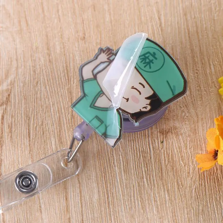 1 шт. мультяшный мини выдвижной значок катушка держатель для карт медсестры