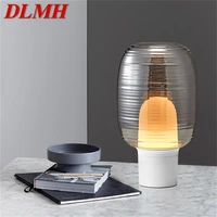 dlmh nordic table lamp modern creative led desk light decorative for home bedside bedroom