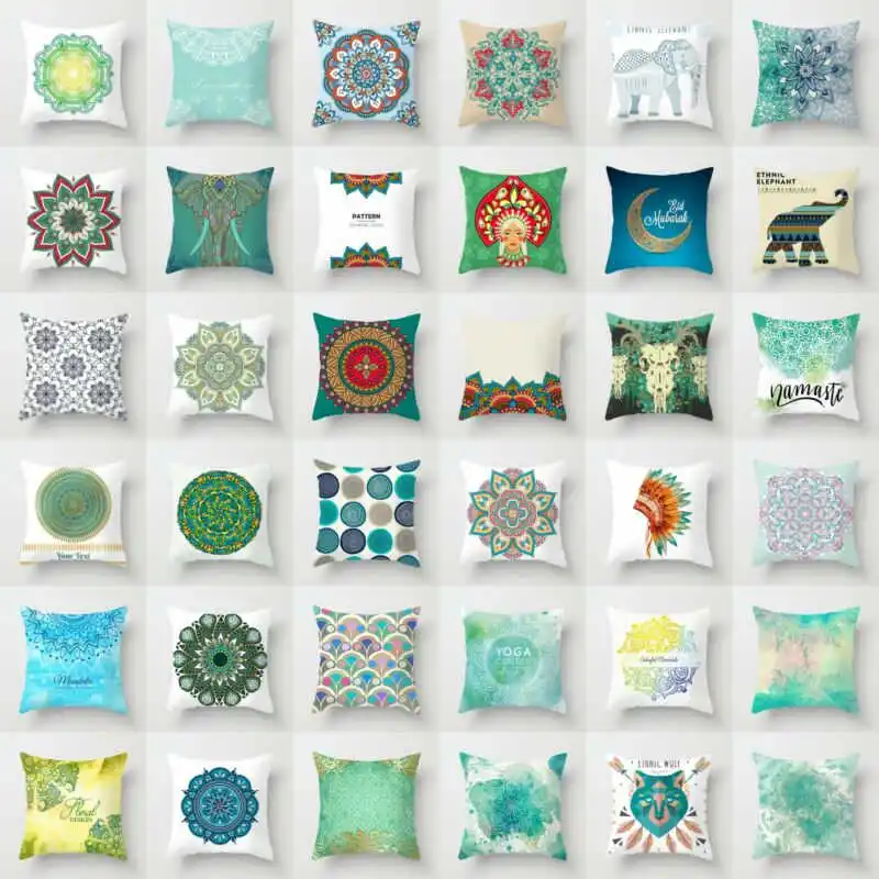 Полиэстер Мандала этнические цветы диван наволочка чехол для дивана домашний