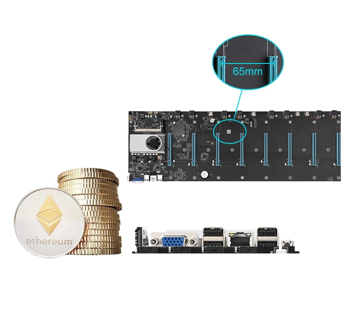 Материнская плата для майнинга 8 ГПУ разъем материнской платы Ethernet 6 5 см