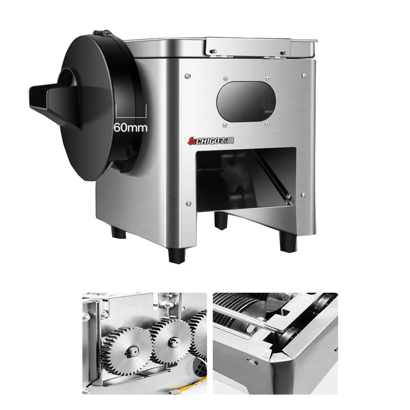 

Электрическая ломтерезка для мяса, автоматическая ломтерезка, режущая машина для хлеба, Съемный нож из нержавеющей стали, регулируемая толщина 200 Вт