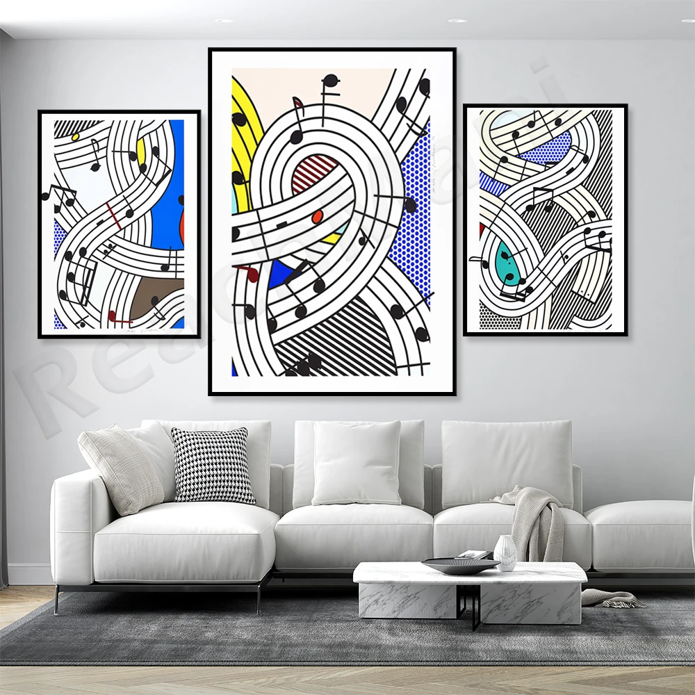 

Roy Lichtenstein prints, composition prints, music art exhibition posters, gift ideas, decorative canvas print gifts