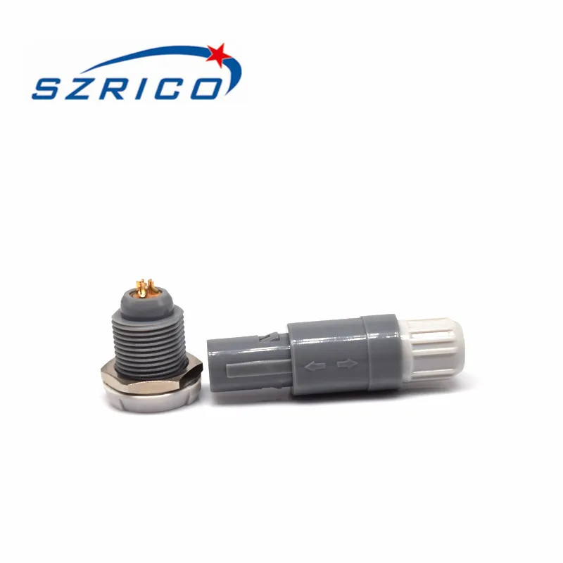 

SZRICO plastic push pull self-locking medical connector 2P series 3 pin CAB and CKB