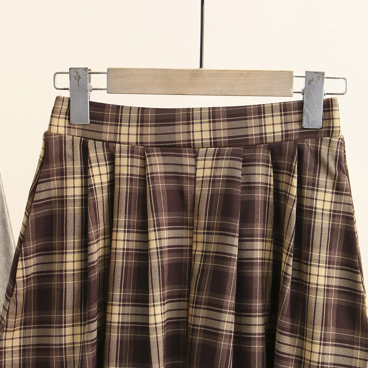 

Women Skirts Oversize 2021 Summer Fashion Casual Clothes High Waist Plaid A Line Plus Size Bottoms